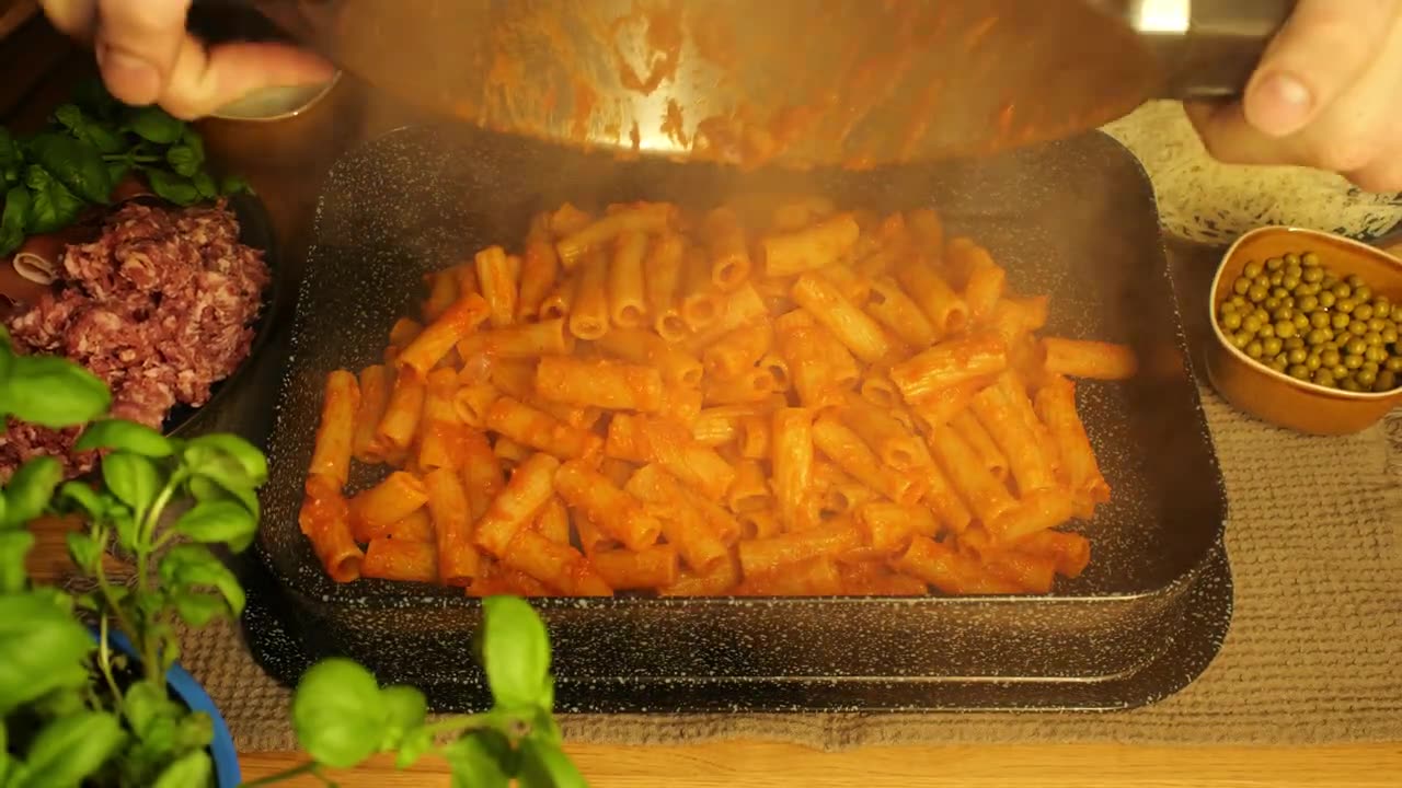 Delicious Pasta Al Forno with Salsiccia and Boiled Eggs