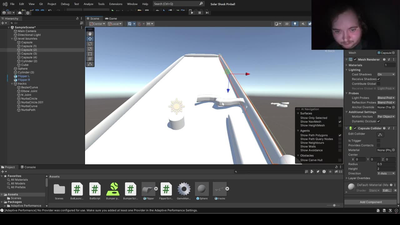 Unity Game Dev Solar Pinball: Programming Flippers and Bumpers