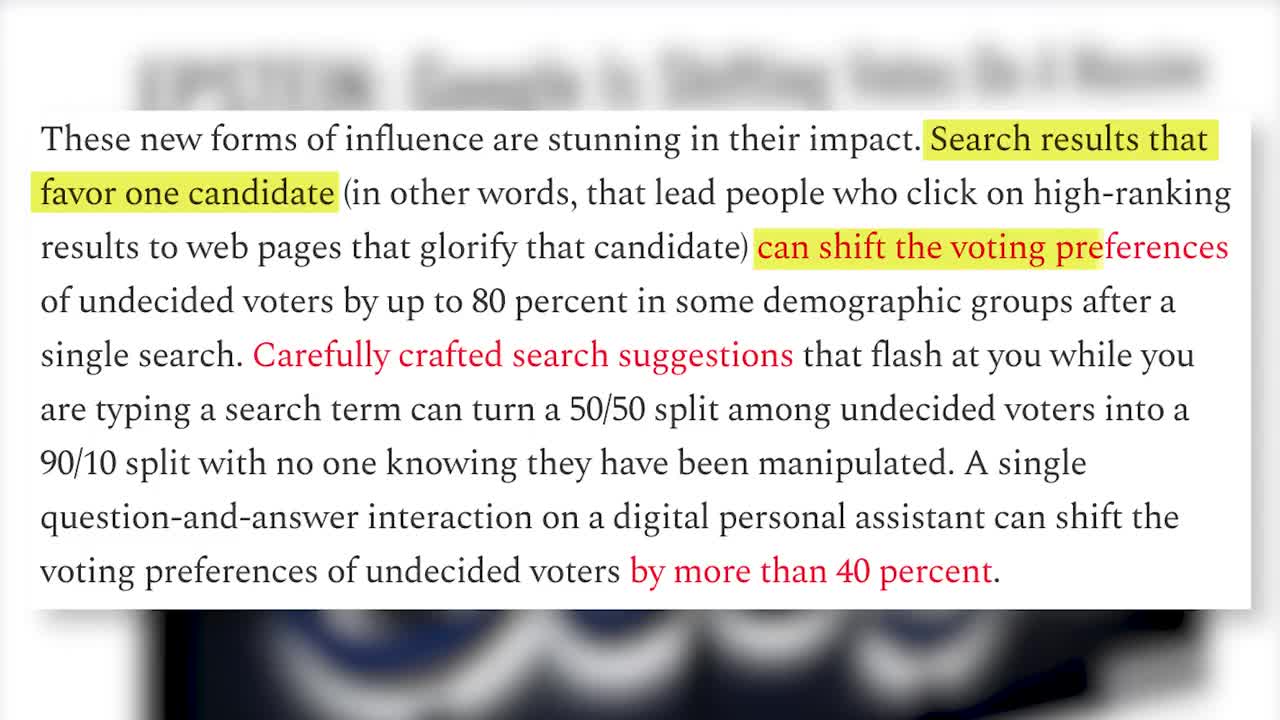 Is Google The Ultimate Election Puppet Master? - Interfered With 2022 Midterm Elections?