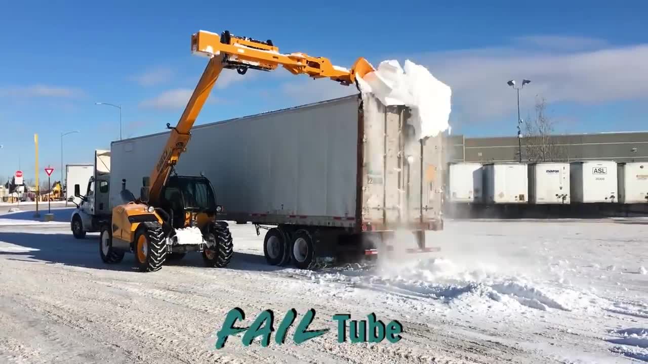Awesome Roof Snow Removal Tools ! Amazing Snow Sliding Off The Roof