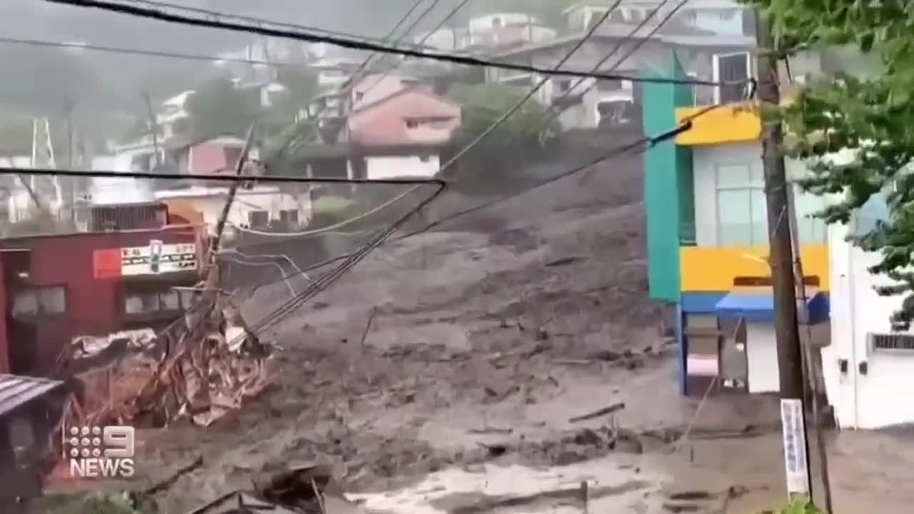 Residents missing after landslide in Japan | 9 News Australia