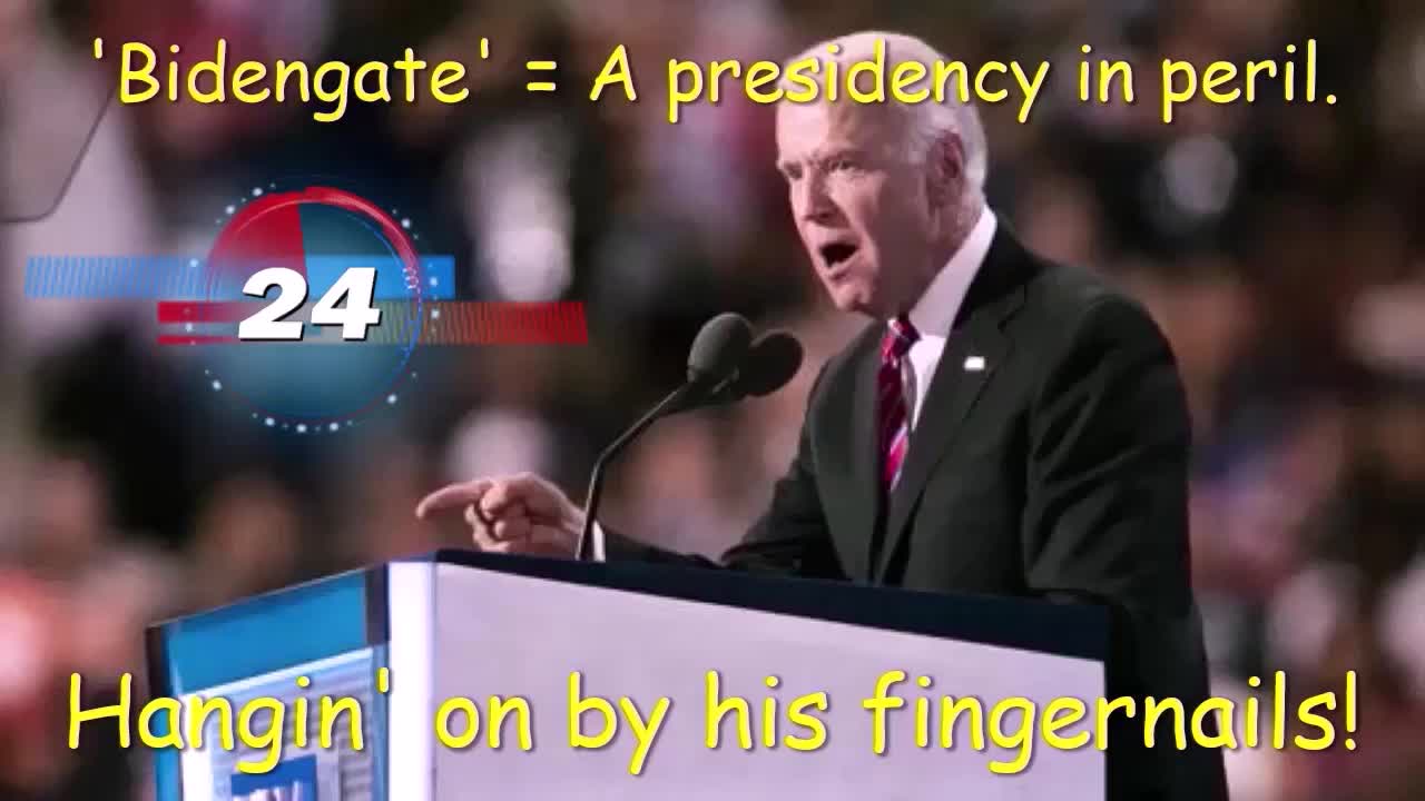 LYIN' JOE BIDEN IS HANGIN' ON BY HIS FINGERNAILS