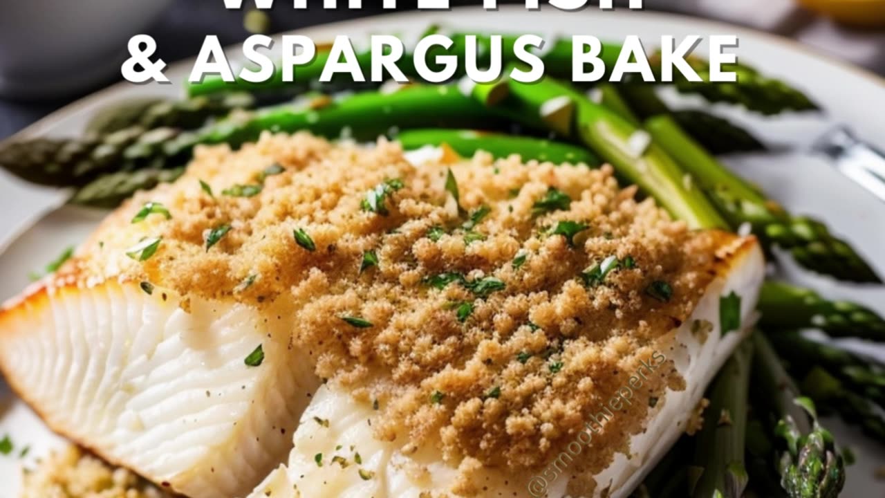 Herbed White Fish and Asparagus Bake Recipe