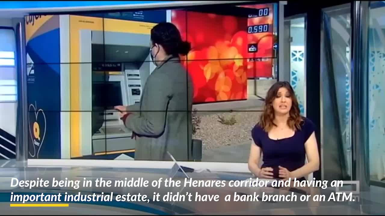 News Report - ATMs for the community Quer, Castilla la Mancha Spain.