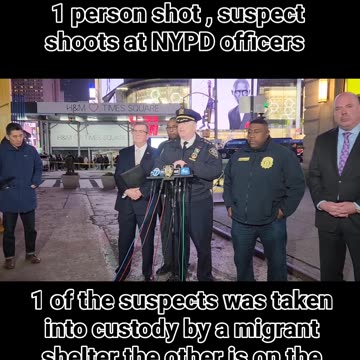 1 shot, suspect shoots at NYPD officers NYPD sources state the shooter was a migrant