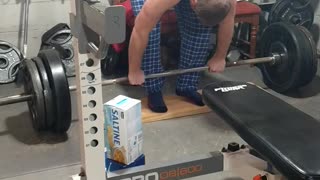 315 x 3 reps deficit deadlift