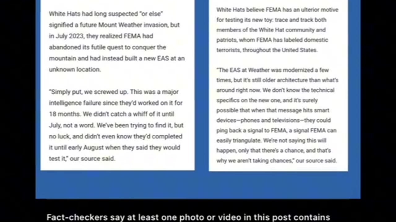 ON 10-4 THE WHITE HATS WILL DISABLE OUR MOBILE DEVICES DURING FEMA EAS TEST