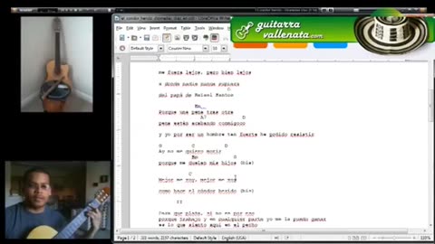 El condor herido - Transcripción de acordes (parte 2 y 3)
