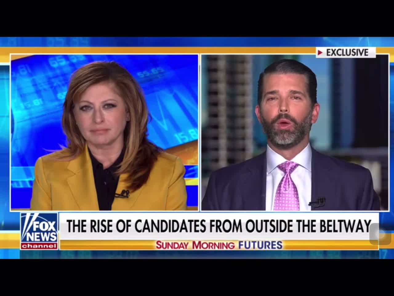 Donald Trump Junior talks about President Trump endorsing DC outsiders.
