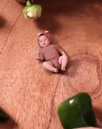 Green pepper turns into lovely baby boy