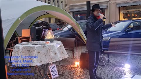 ALEXANDER TUSCHINSKI - KUNDGEBUNG, KAMENZ, Markt, 26 11 2022 - für unsere Grundreсhte auf die Straße