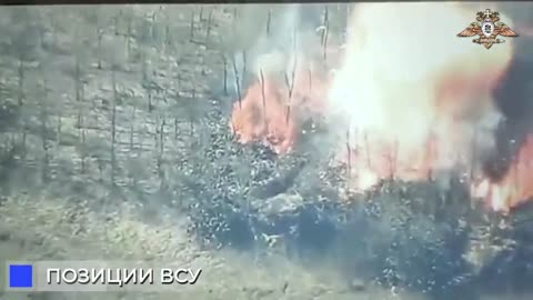 Avdiivka direction - fried Ukrainian positions by Russian artillerymen.