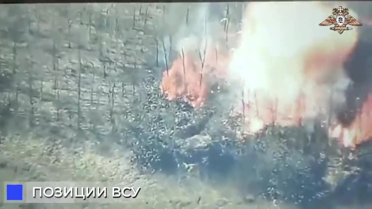 Avdiivka direction - fried Ukrainian positions by Russian artillerymen.