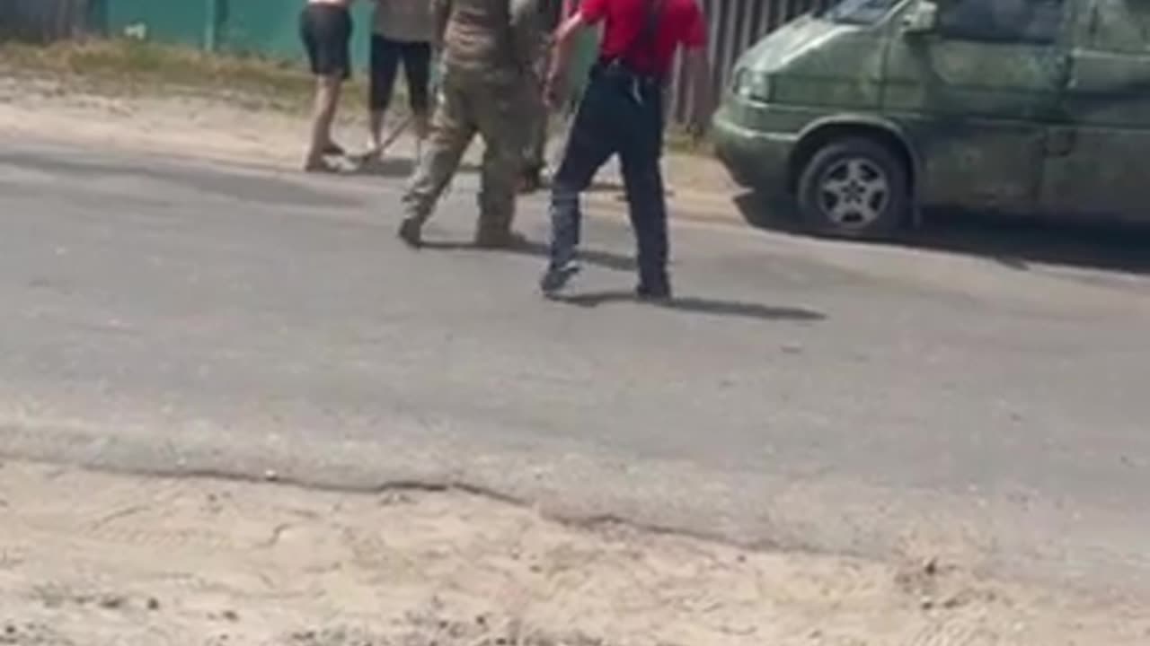 2/3 video The Ukrainian Zelensky regime abducts people in Merefa, Kharkov region