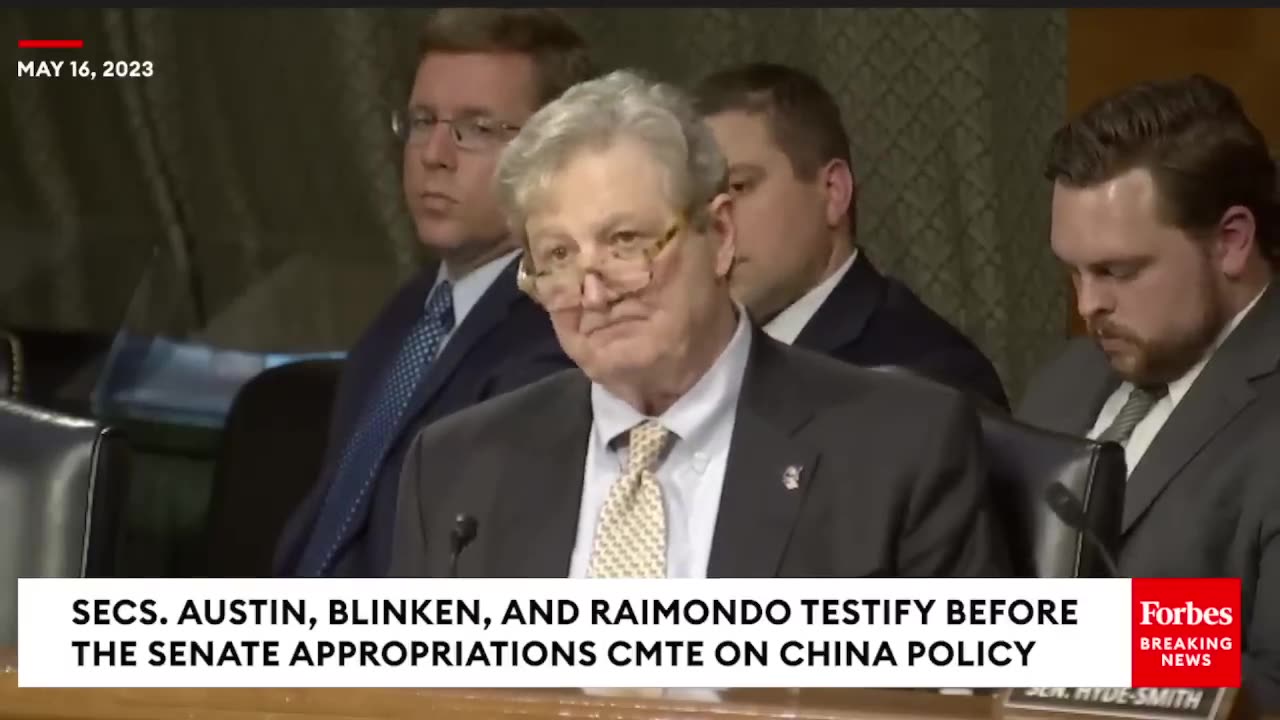 John Kennedy Confronts Secretary Of State Antony Blinken Over US-China Policy