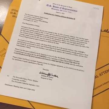 MTG Video of her $2,500.00 FINE