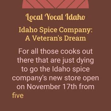 Idaho Spice Company A Veteran's Dream