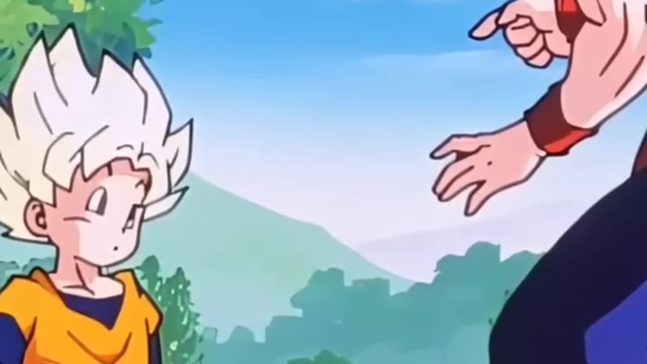 Goten Impressiona Gohan se transformando em SSJ1 #dragonball #anime #shorts