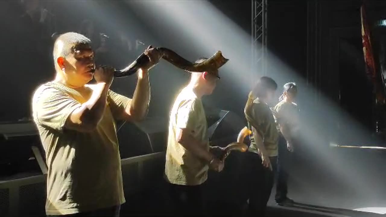 Shofar blowing calls to be ready for war