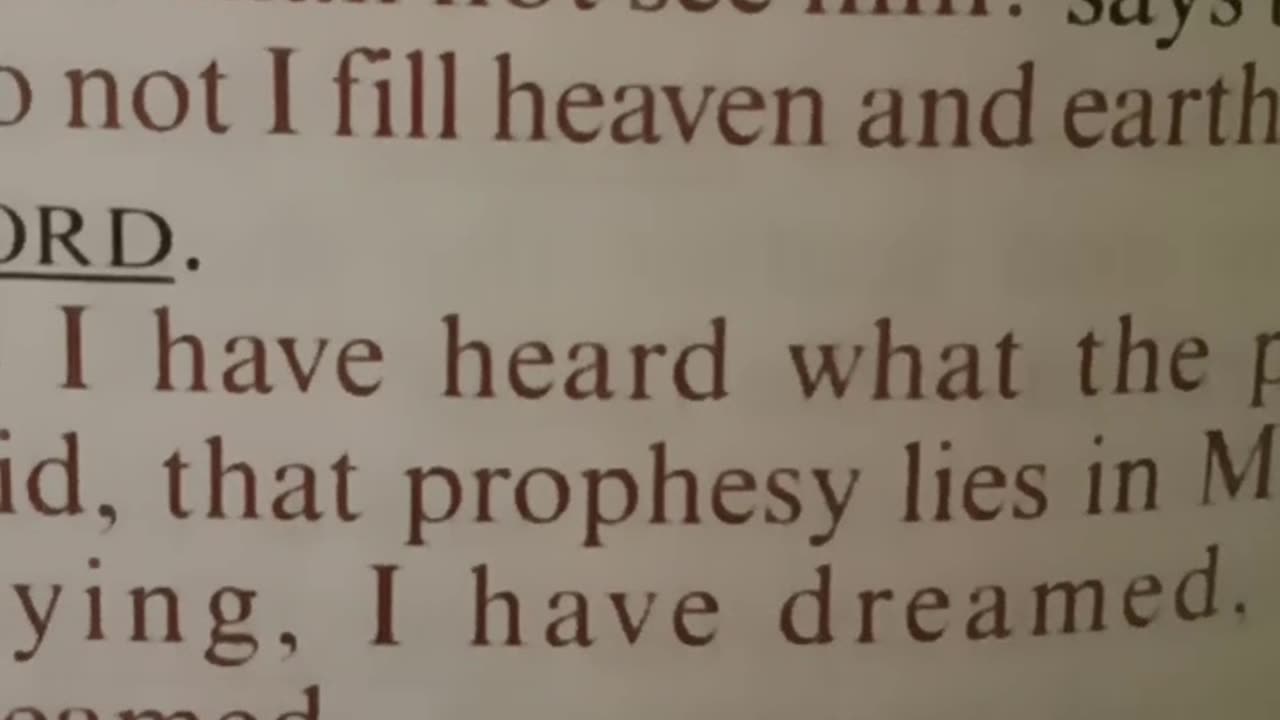 Thus saith the Lord, and prophecy cometh. Hear this all nations. Jeremiah 23.. Part 3️⃣