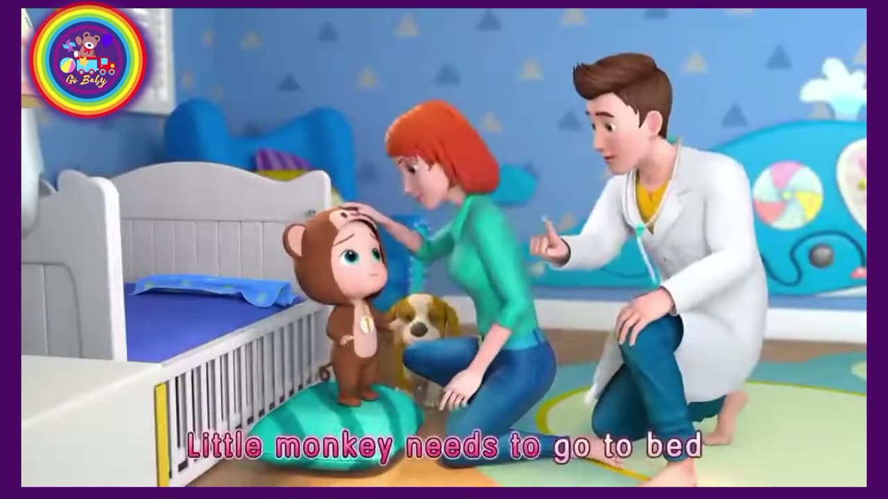 Five Little Monkeys Jumping on the Bed | Kids Cartoon