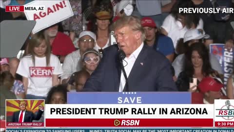 President Trump's closing remarks from Mesa, AZ