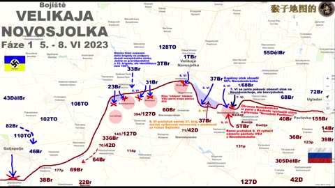 Katastrofální porážka ukrajinské junty u Záporoží - stav fronty k 11. 6. 2023