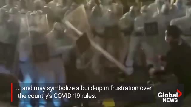 Foxconn protests Violent clashes erupt outside giant iPhone factory in China
