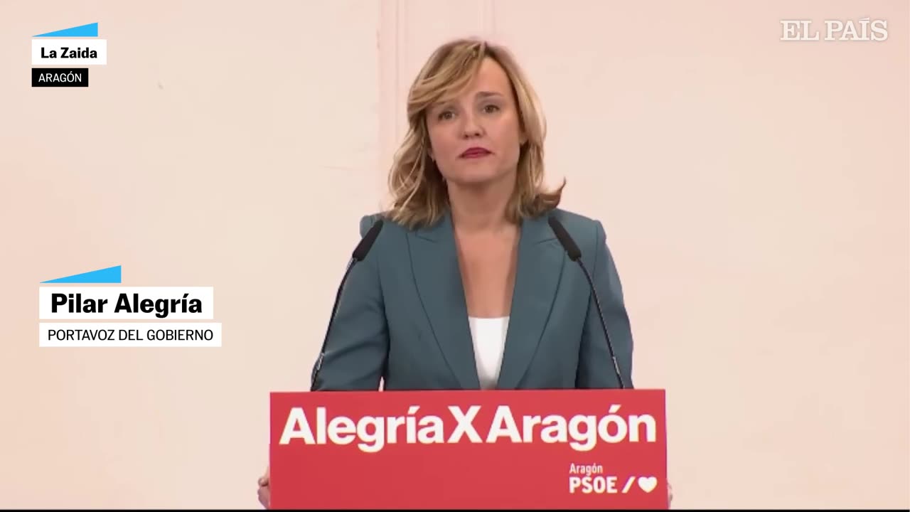 PSOE ARAGÓN | La portavoz del Gobierno Pilar Alegría presenta candidata para sustituir a Lambán