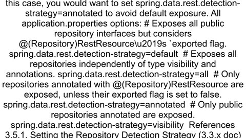 How to disable the default exposure of Spring Data REST repositories