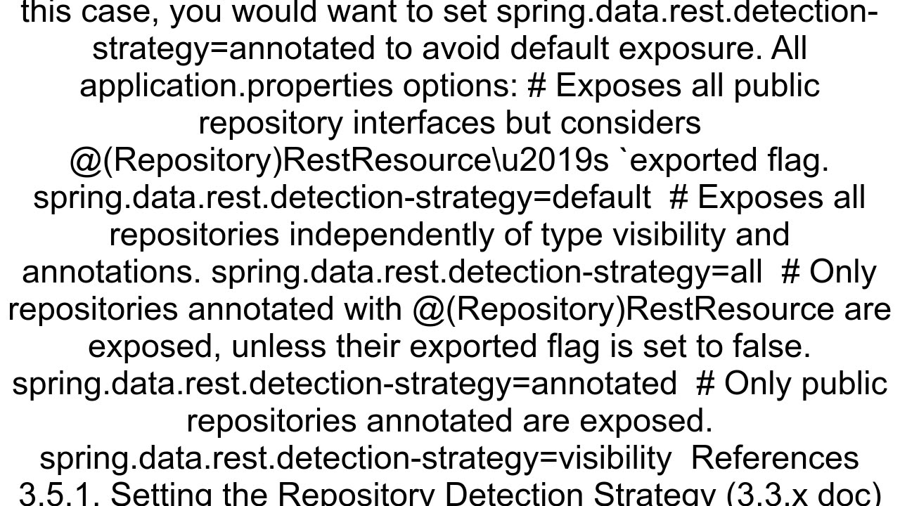 How to disable the default exposure of Spring Data REST repositories