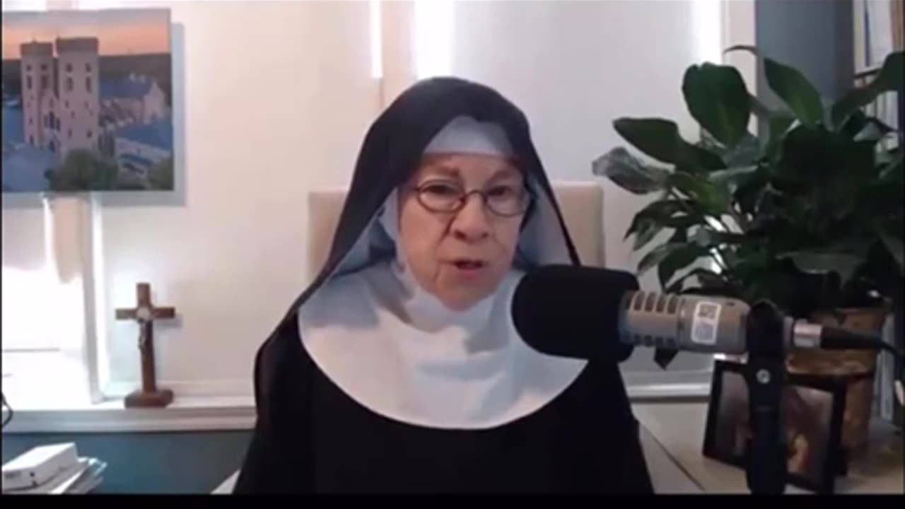 Nun blowing the whistle on the jab