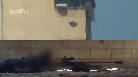 An enemy sniper shot with a 12.7-caliber bullet