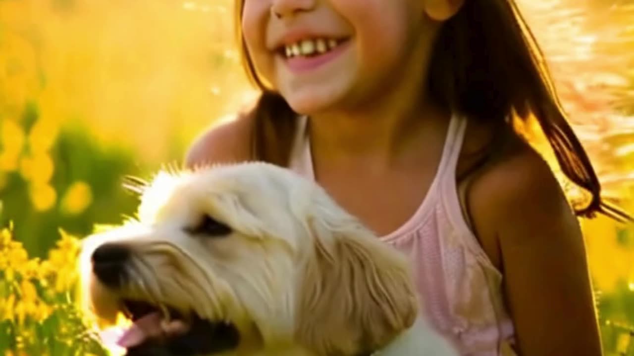 subscribe and share this Young Girl with her cute dog