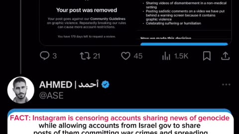 Instagram is censoring accounts sharing news of genocide