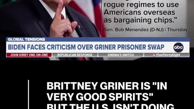 BRITTNEY GRINER IS "INVERY GOOD SPIRITS"BUT THE U.S. ISN'T