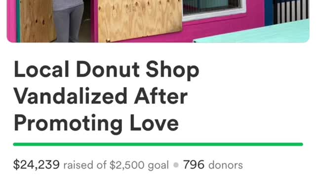 A doughnut shop in Oklahoma was vandalized