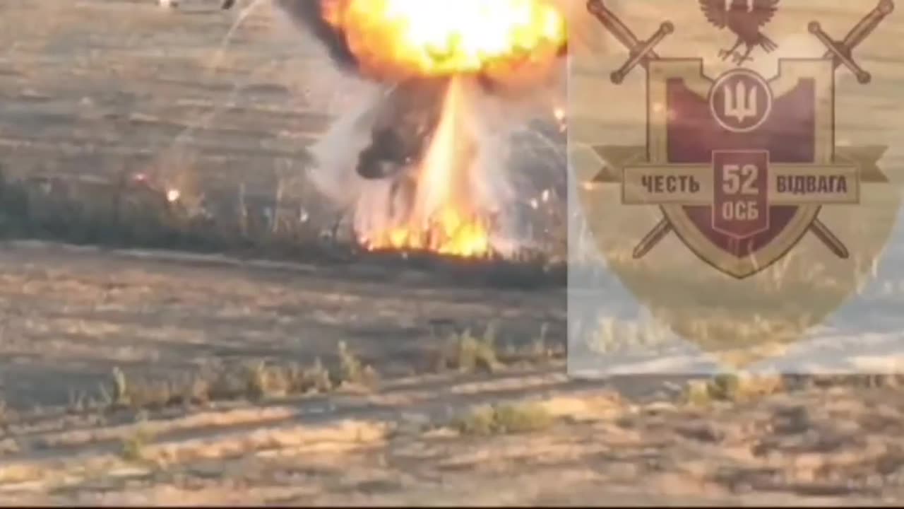 Russian APC Detonates After Drone Strike