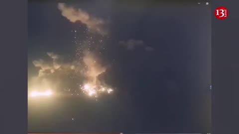 A tank with a Russian combat kit was hit - a strong explosion occurred