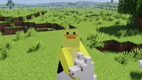 Duck on a llama on a cart in a. B O A T 😉 #minecraft #game #memes