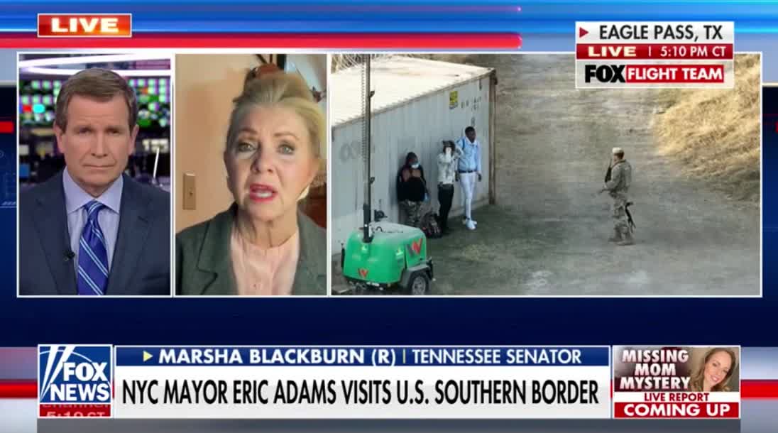 Sen. Marsha Blackburn says that due to the crisis at the southern border, many times farmers "can't plant their crops"