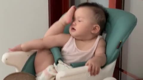 Baby with funny and cute actions