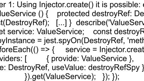 Angular testing with Jest and inject function