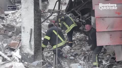 Emergency Crews Search for Victims in Mariupol Rubble