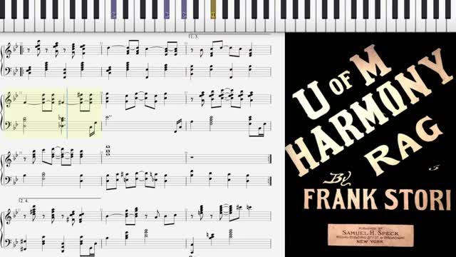 U of M Harmony Rag by Frank Stori (1914, Ragtime piano)