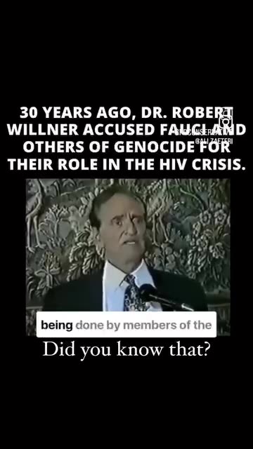 30 YEARS AGO, DR. ROBERT WILLNER ACCUSED FAUCI OF GENOCIDE FOR theIr role in the HIV CRISIS