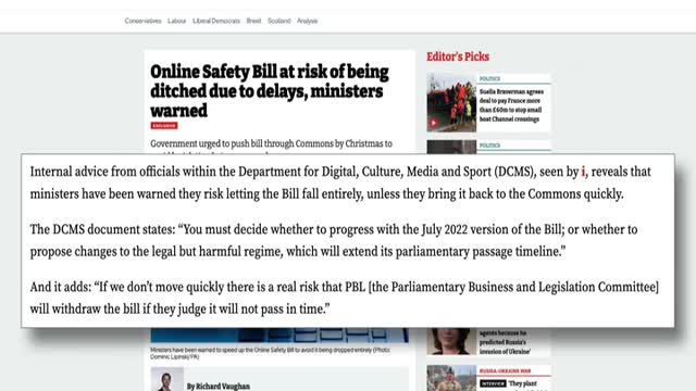 Online Safety Bill for the chop? - UK Column News - 14th November 2022