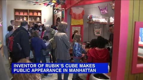 Rubik's cube inventor makes appearance in NYC