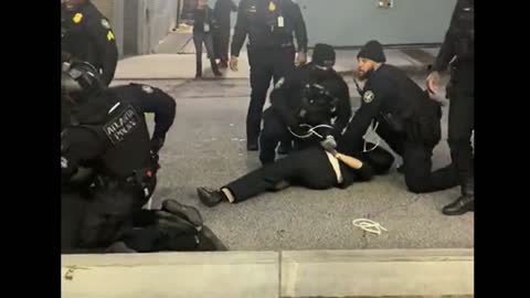 I'm Appalled At These Black Cops Treatment Of These Peaceful White Protestors In Atlanta