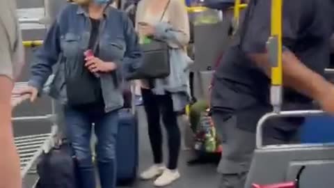 Guy Tries To Get Off A Moving Bus Through The Window 🟠⚪🟣 The NPC Show